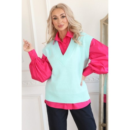 Women's vest, size 48, mint color-16