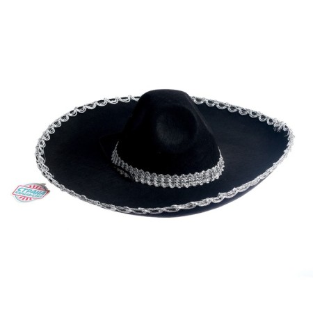 Carnival hat "Sombrero", black color-1