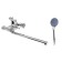 Bath mixer Zein Z3726, two -wound, pour 30 cm, watering can 5 modes, chrome