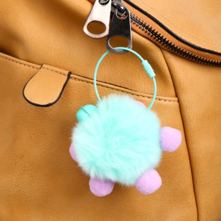 Fluffy on cable with a tambourine "Chudik with lilac ears" Mint 8 cm-1