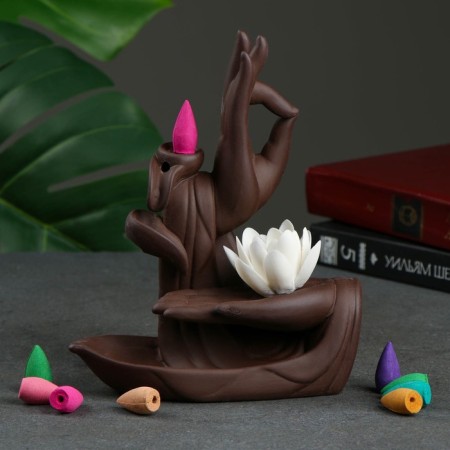 Set of incense on the stand "Lotus leaves" 20x16x15cm-1