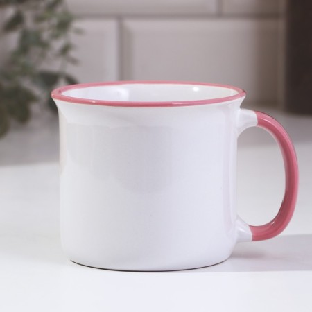 Ceramic "paw" mug, 450 ml, white color-2