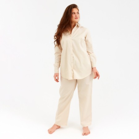 Women's pants Minaku: Home Collection Beige Color, Rr. 52