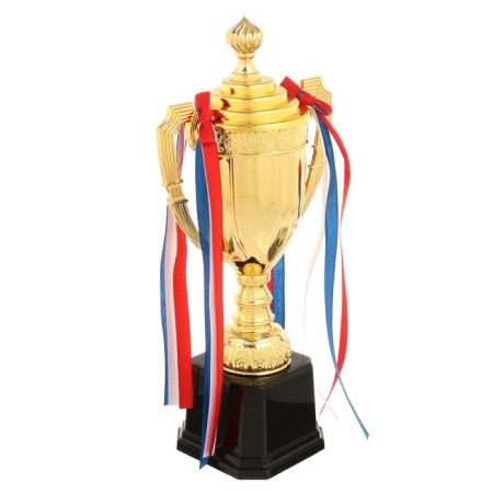 Cup 180C, award figure, gold, plastic stand, tricolor, 33 × 12 × 7 cm.-1