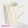 Porcelain share mug "Golden thread", 320 ml, white color