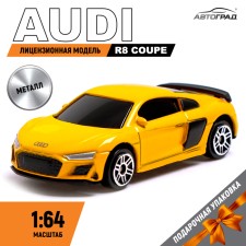 Metal machine Audi R8 Coupe, 1:64, yellow color