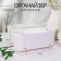 Organizer for storage, with a lid, 3 sections, 21 × 8 × 9 cm, white/pink-gold color