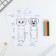 Set for creating bookmarks "Animals"