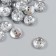 Buttons plastic for creativity 2 punctures "Crystal" set 40 pcs 1.1x1.1 cm