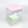 Box for flowers with a vase and PVC Windows Folding "Tenderness", 16 x 23 x 16 cm