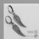 Earrings "Wings" solo, color black silver