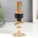 Summary Metal for 1 candle "Flower. Openwork stand" gold, black 22x9.5x9.5 cm