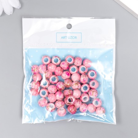 Beads for creativity plastic "Marble. Lilac" d = 1 cm set 20 g-3
