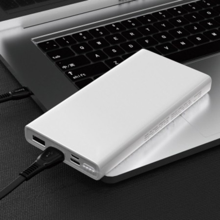 External battery Hoco J55, 10,000 mAh, 2 USB, 2 A, display, white-4