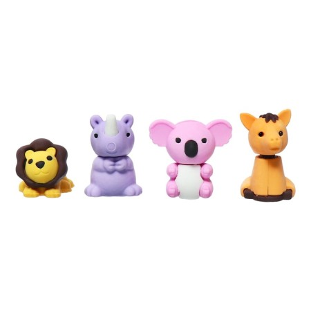 Set of curly erasers "animals", 4 pieces, mix-5
