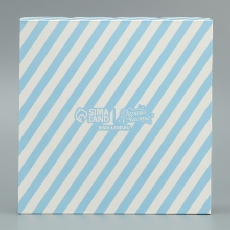 Box for confectionery with PVC lid "Sweet New Year", 13 x 13 x 3 cm, New Year-6