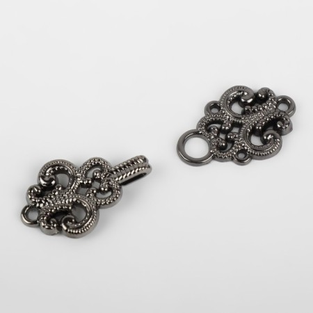 Decorative fastener, 4.5 × 1.5 cm, black color-1