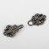 Decorative fastener, 4.5 × 1.5 cm, black color