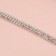 Chain with rhinestones, with holography, 3 rows, metal, glass, 6 mm, 4.5 ± 0.2 m, silver color