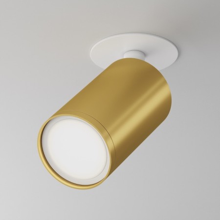 Technical C049CL-U-1WMG, 1xGU10, 10W, 5.2x5.2x12.5 cm, white and matte gold color