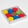 Box for cookies with PVC lid "peas", white, 15 x 15 x 3 cm