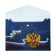 The convert folder on the A5 button, 180 μm, Devente "Coat of arms" Blue