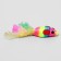 Multi -colored mouse with feathers, 5 cm, rainbow