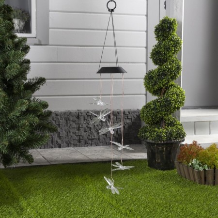 Garden lamp on the solar battery "Dragonfly", 12.5 × 86 × 12.5 cm, 6 LED, glow of multi-1