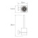 Suspended toilet brush Rhin K-8727, silver