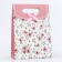 Gift box-package, packaging with a cut handle, "pink flowers", 19 x 9 x 27 cm
