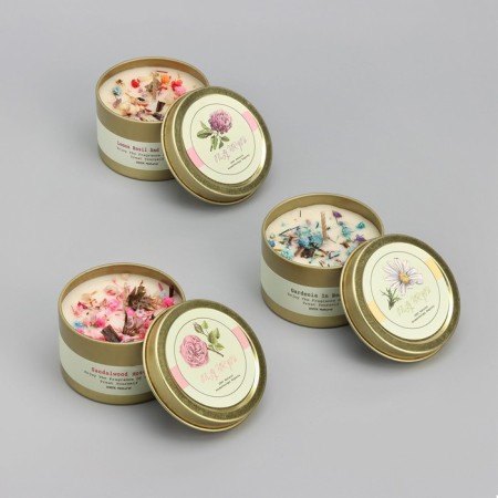 A set of aromatic candles "Aromatic Candle Deluxe", English pear and freesia, 3 pcs-4