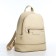 Women's backpack made of artificial leather with lightning, 1 pocket, milk color