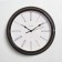 Wall clock, series: classic, smooth move, d = 31 cm, brown