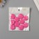 Acrylic beads for the work of the "flat crushed circle" pink 2.5x2.5x0.6 cm