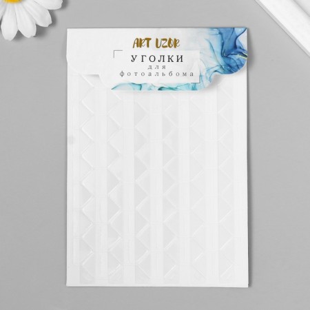 A set of corners with a pocket for photos 102 corners "Transparent" 10.3x15.1 cm-2