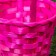 Wicker basket, bamboo, pink