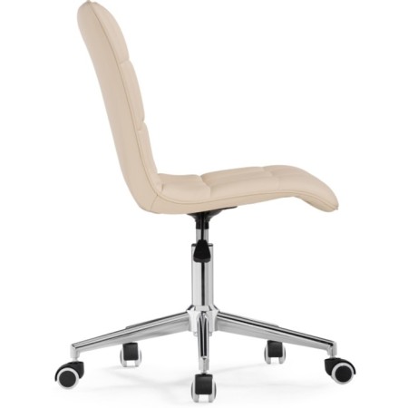 Computer chair ATV metal/eco -leather, chrome/beige 42x57x86 cm-3
