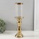 Ceramics candlestick, glass for 1 candle "lira" d = 8 cm gold 9.3x9.3x34 cm