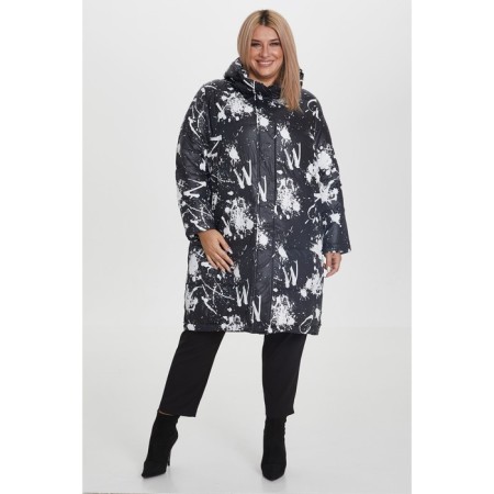 Female coat, size 56, black color-1