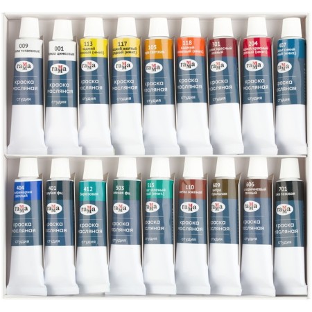 Painted oil set in tubes 18 -cv*18ml gamma studio 1818018-3