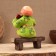 Kovrovsky toy "Bench Grandfather with a balalaika", ceramics