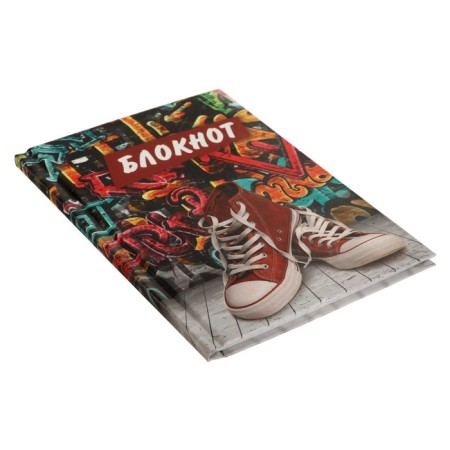 Notepad A6, 40 sheets in the Urban Sneakers cage, solid cover, offset unit-1
