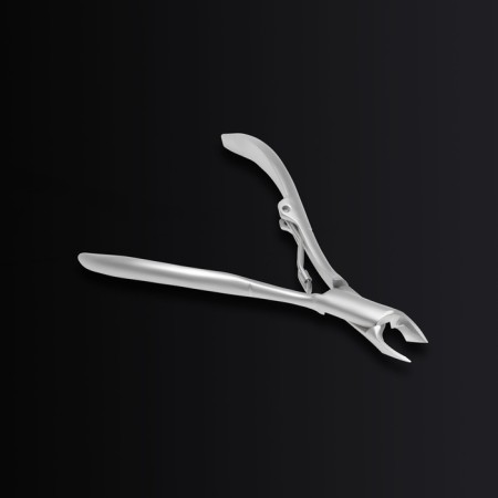 Manicure nippers for the cuticle Premium Satin, ergonomic, 9.3 cm, blade length - 7 mm, silver color-7