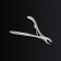 Manicure nippers for the cuticle Premium Satin, ergonomic, 9.3 cm, blade length - 7 mm, silver color