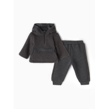 Set (anorax and trousers) minku, graphite/gray color, height 80-86 cm