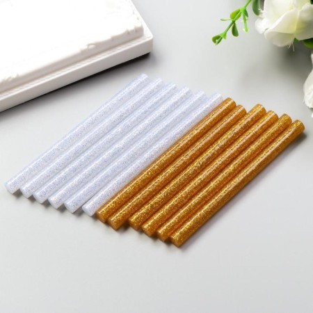 Glue for adhesive pistol "Gold and silver" 7mmx10 cm (set 12 pcs)-1
