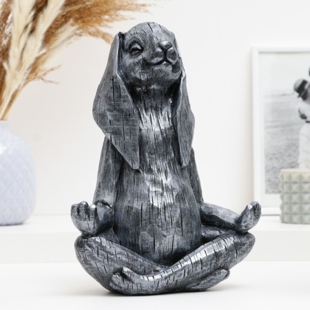 Figure "Hare Yoga" 26x19x11sm, silver