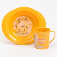 Set of dishes: mug 200 ml., Misk on suction cup