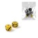 Dice play "Game time", 1.6 x 1.6 cm, set 2 pcs, yellow