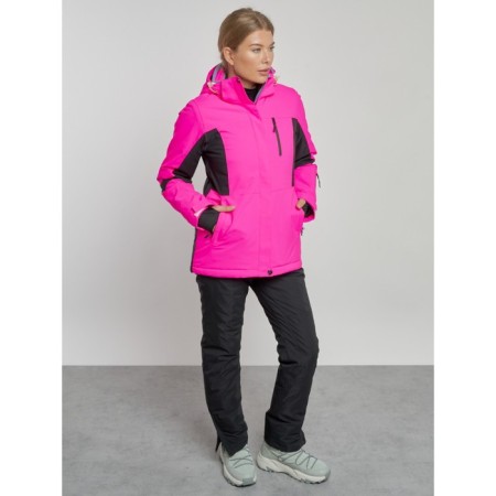 Ski costume female winter, size 50, pink color-9
